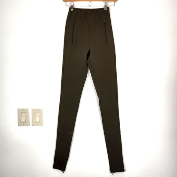 Wardrobe.NYC NWT Side Zip Legging Womens XS Military Green Pull On Stretch $400 - Picture 5 of 12
